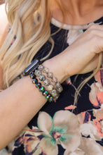 Load image into Gallery viewer, Apple Watch Black White Multi-Strand Genuine Stone Crystal Beaded Band
